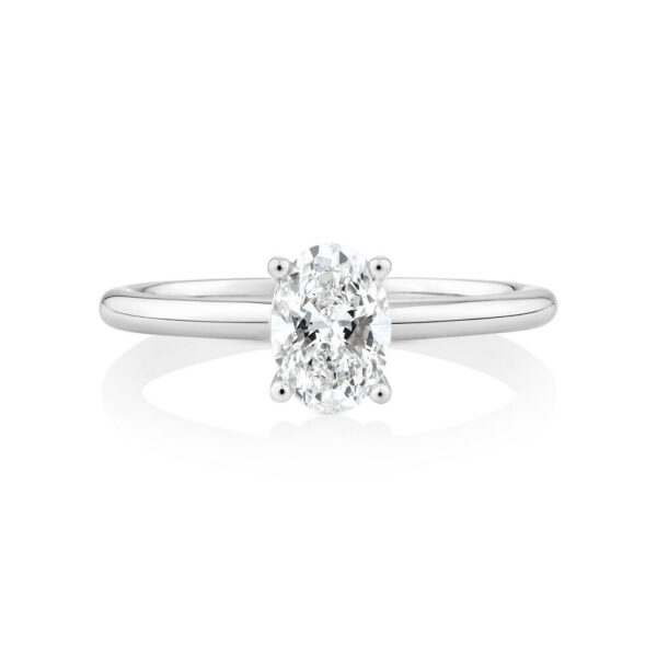 Solitaire Engagement Ring with 0.70 Carat TW of Laboratory-Grown Diamond in 18kt White Gold - Image 3