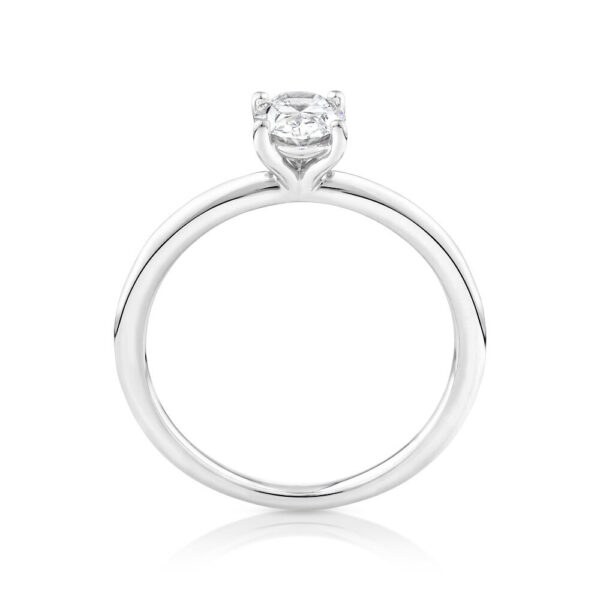 Solitaire Engagement Ring with 0.70 Carat TW of Laboratory-Grown Diamond in 18kt White Gold - Image 4