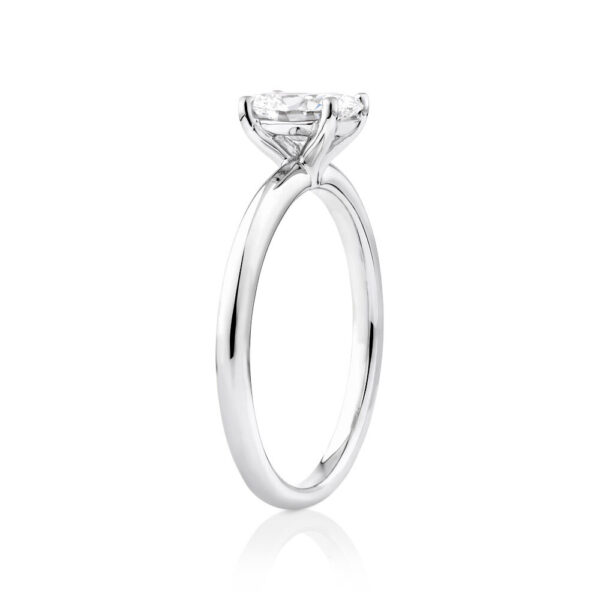 Solitaire Engagement Ring with 0.70 Carat TW of Laboratory-Grown Diamond in 18kt White Gold - Image 5
