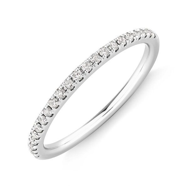 Wedding Band with 1/5 Carat TW of Diamonds in 14kt White Gold