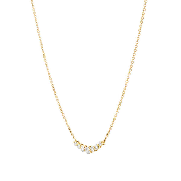 Necklace with 0.25 Carat TW of Diamonds in 18kt Yellow Gold - Image 3