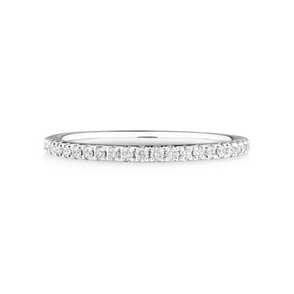 Wedding Band with 1/5 Carat TW of Diamonds in 14kt White Gold - Image 2