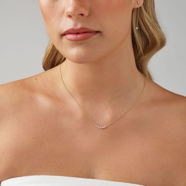 Necklace with 0.25 Carat TW of Diamonds in 18kt Yellow Gold - Image 2