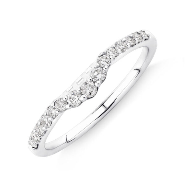 Wedding Ring with 0.25 Carat TW of Diamonds in 14kt White Gold