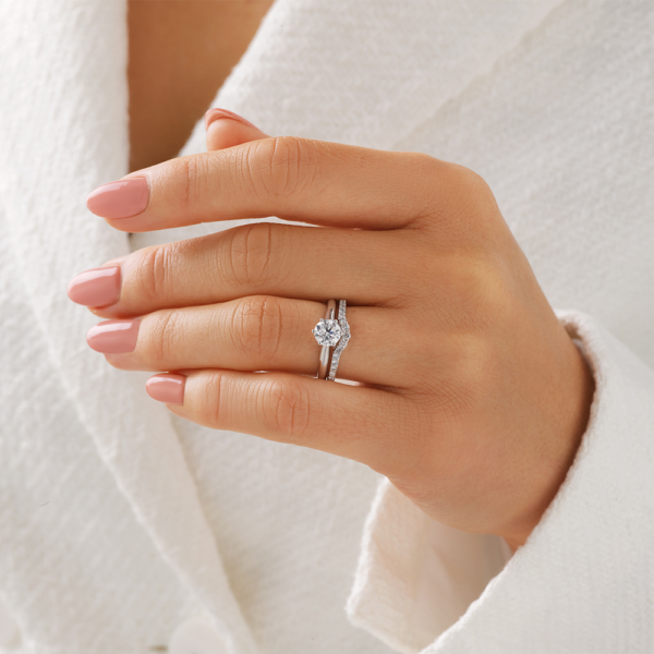 Wedding Ring with 0.25 Carat TW of Diamonds in 14kt White Gold - Image 5