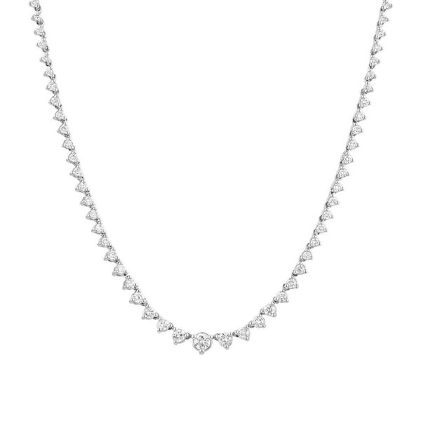 1.00 Carat TW Laboratory-Grown Diamond Tennis Necklace set in White Gold