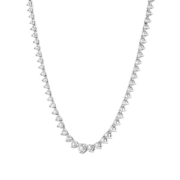 1.00 Carat TW Laboratory-Grown Diamond Tennis Necklace set in White Gold - Image 3