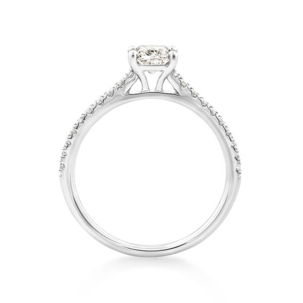 Engagement Ring with 0.78 Carat TW Diamonds in 18kt White Gold - Image 4