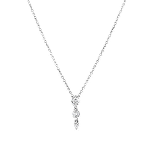Necklace with 0.28 Carat TW of Diamonds in White Gold