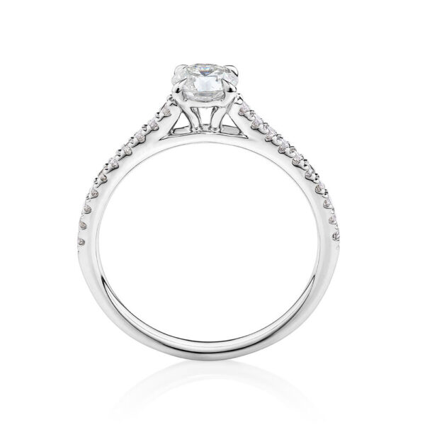 Engagement Ring with 0.78 Carat TW of Diamonds in 14kt White Gold - Image 2