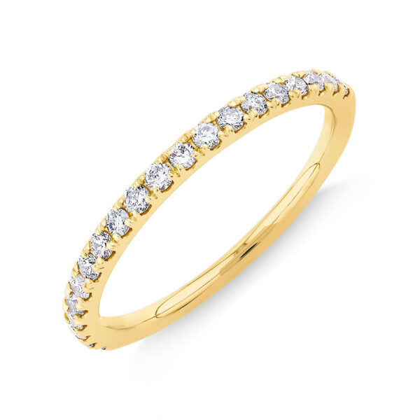 Wedding Band with 0.34 Carat TW of Diamonds in Yellow Gold