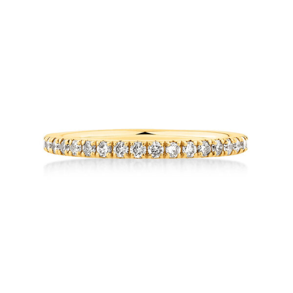 Wedding Band with 0.34 Carat TW of Diamonds in Yellow Gold - Image 3