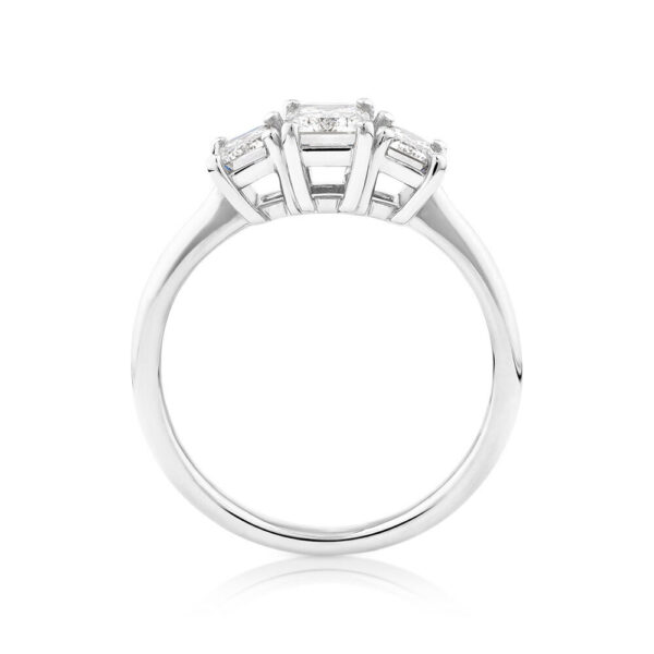 Three Stone Engagement Ring with 1.30 Carat TW of Laboratory-Grown Diamonds in 14kt White Gold - Image 3