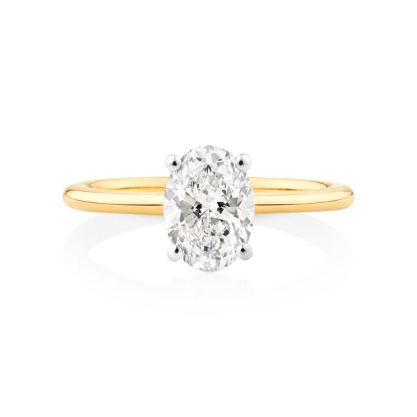 Solitaire Engagement Ring with 1.25 Carat TW of Laboratory-Grown Diamond in 14kt Yellow & White Gold - Image 3
