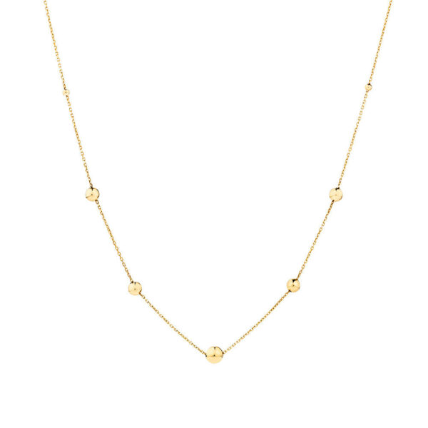 45cm (18") Bead Cable Chain in 22kt Gold