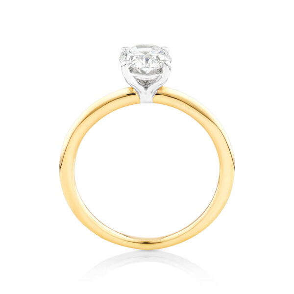 Solitaire Engagement Ring with 1.25 Carat TW of Laboratory-Grown Diamond in 14kt Yellow & White Gold - Image 4