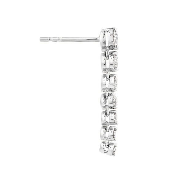 Drop Earrings with 1.00 Carat TW of Diamonds in 18kt White Gold - Image 3