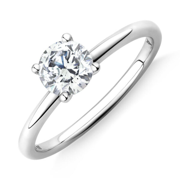 0.70 Carat Laboratory-Grown Diamond Ring in 18kt White Gold