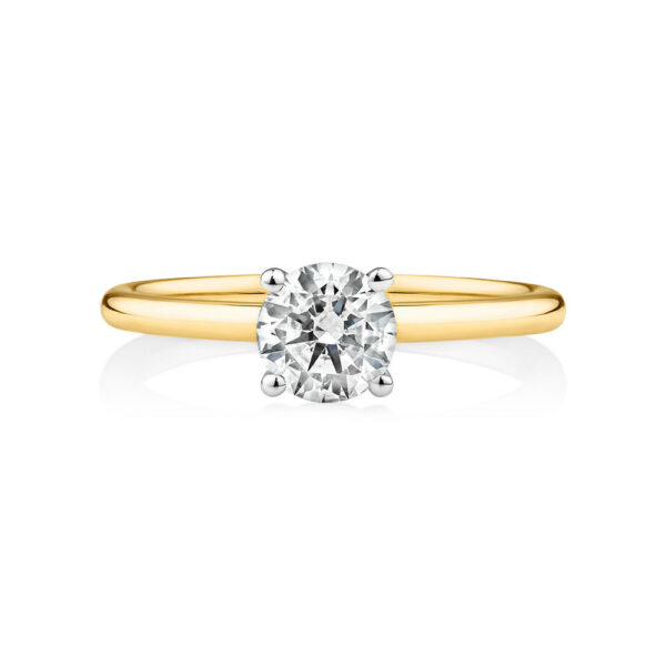 0.70 Carat Laboratory-Grown Diamond Ring in 18kt Yellow & White Gold - Image 3