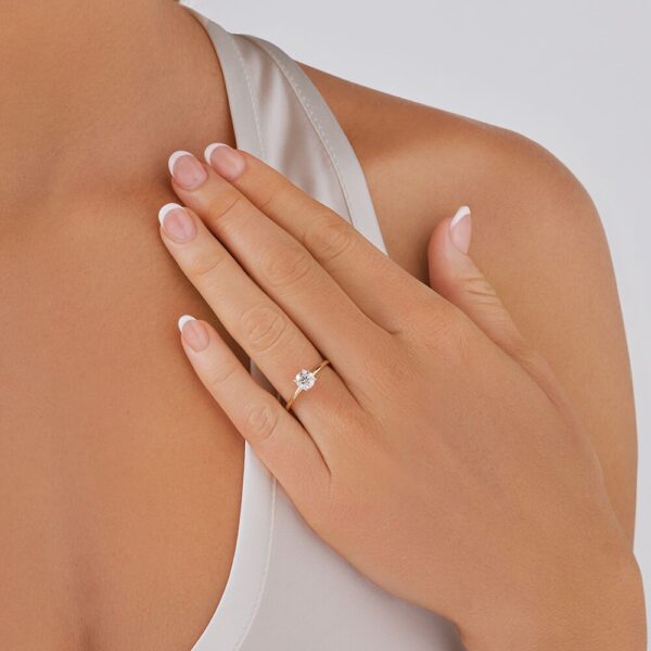 0.70 Carat Laboratory-Grown Diamond Ring in 18kt Yellow & White Gold - Image 2