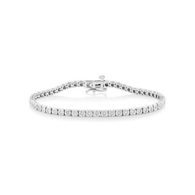 0.50 Carat TW Diamond Tennis Bracelet in White Gold