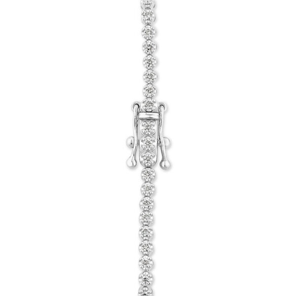 0.90 Carat TW Laboratory-Grown Diamond Tennis Bracelet set in 10kt White Gold - Image 3