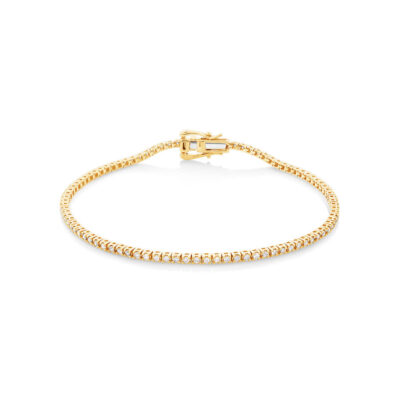 0.82 Carat TW Diamond Tennis Bracelet in 10kt Yellow Gold