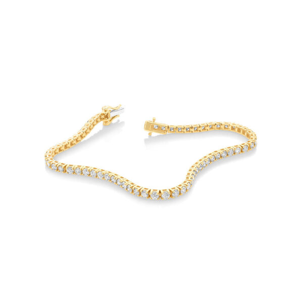3.28 Carat TW Diamond Tennis Bracelet in 10kt Yellow Gold - Image 3