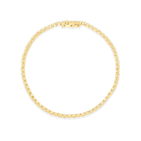 3.28 Carat TW Diamond Tennis Bracelet in 10kt Yellow Gold - Image 4