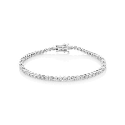 1.80 Carat TW Laboratory-Grown Diamond Tennis Bracelet set in 10kt White Gold